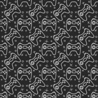 Pattern with gamepad icons. Seamless gaming pattern. vector