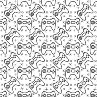 Pattern with gamepad icons. Seamless gaming pattern. vector