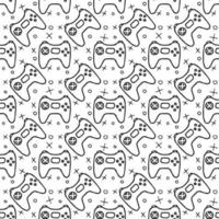 Pattern with gamepad icons. Seamless gaming pattern. vector