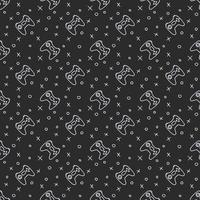 Pattern with gamepad icons. Seamless gaming pattern. vector