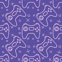 Pattern with gamepad icons. Seamless gaming pattern. vector