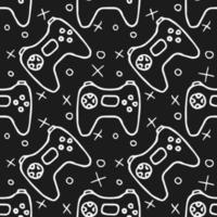 Pattern with gamepad icons. Seamless gaming pattern. vector