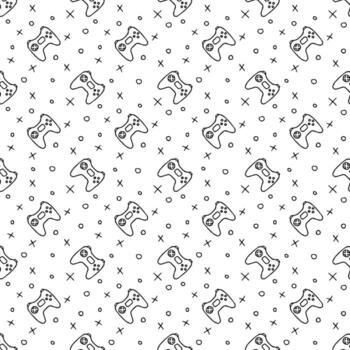 patrón con iconos de gamepad. patrón de juego sin costuras. vector