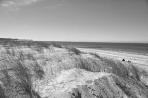 high dune on the darss. Viewpoint in the national park. Beach, Baltic Sea, sky and sea. photo