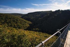 View of the landscape from the Geierlay suspension bridge photo