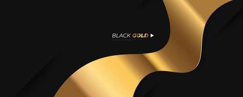 fondo negro y dorado de lujo en estilo de corte de papel con brillo y efecto de luz. fondo negro y dorado de primera calidad para el diseño de premios, nominaciones, ceremonias, invitaciones formales o certificados vector