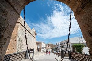 Ibiza, Spain . 2022 04 13 Old walls in the Dalt Vila neighborhood photo