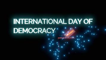 dia internacional da democracia 3d renderização 4k video