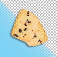 Two puff pastries isolated on transparent background. photo