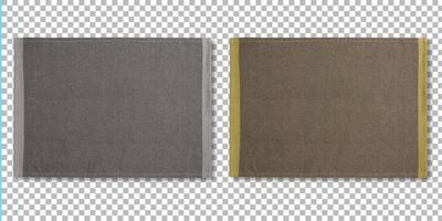 Set of colored placemats for serving food isolated on transparency. photo