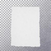 Close up view blank white old paper photo