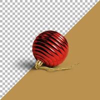 Christmas decoration baubles isolated on transparent photo