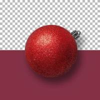 Christmas decoration baubles isolated on transparent photo