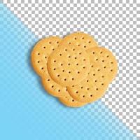 Pilot bread biscuits isolated on a transparent background photo