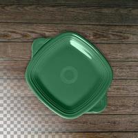 Empty colored non-stick baking tray isolated on transparent background. photo