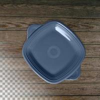 Empty colored non-stick baking tray isolated on transparent background. photo