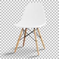 Isolated minimalist simple chair with transparency photo