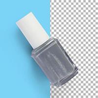 Isolated closeup view of Nail polish grey photo