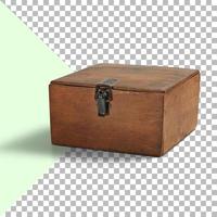 Close-Up Of wooden box Against transparent Background photo