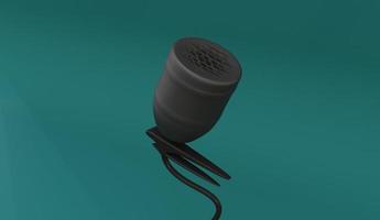 collar mic closeup view 3D Rendering image HD photo