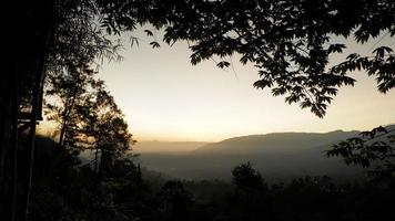 sunrise in the mountains of Aceh photo