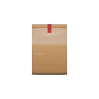 Brown paper bag on white background vector