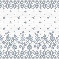 Old lace seamless pattern, ornamental flowers. Vector texture.
