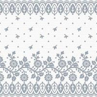 Old lace seamless pattern, ornamental flowers. Vector texture.