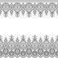 Old lace seamless pattern, ornamental flowers. Vector texture.