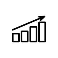 increase in vector icon indicators. Isolated contour symbol illustration