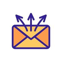 sending a message icon vector. Isolated contour symbol illustration vector