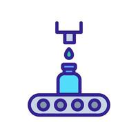 conveyor spill in jar icon vector outline illustration