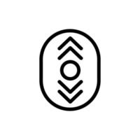 Scroll the screen icon vector. Isolated contour symbol illustration vector