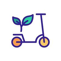 scooter eco transport icon vector outline illustration