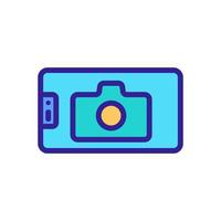selfie cámara icono vector contorno ilustración