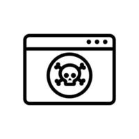 hacking information folder hackers icon vector outline illustration