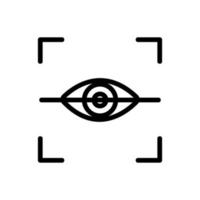 vector de icono de ojo de escáner. ilustración de símbolo de contorno aislado