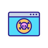 hacking information folder hackers icon vector outline illustration