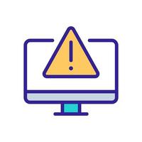 hacking computer icon vector outline illustration