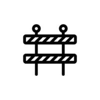 fence on the road icon vector. Isolated contour symbol illustration vector