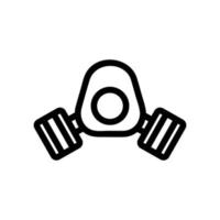 vector de icono de máscara de gas de máscara. ilustración de símbolo de contorno aislado