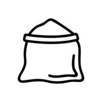 bolsa abierta de ilustración de contorno vectorial de icono de sal vector