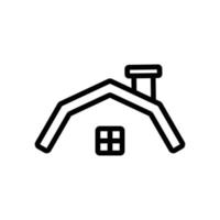 house Roof icon vector. Isolated contour symbol illustration vector