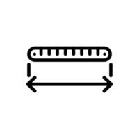 measuring millimeter scale icon vector outline illustration