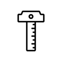 ruler with mount icon vector outline illustration