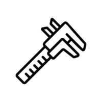 attached to table yardstick icon vector outline illustration