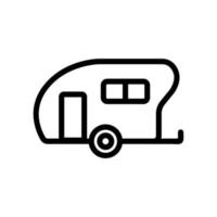 House on Wheels icon vector. Isolated contour symbol illustration vector