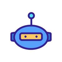 Robot icon vector. Isolated contour symbol illustration vector