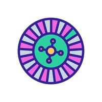 Roulette casino icon vector. Isolated contour symbol illustration vector