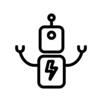 Robot icon vector. Isolated contour symbol illustration vector